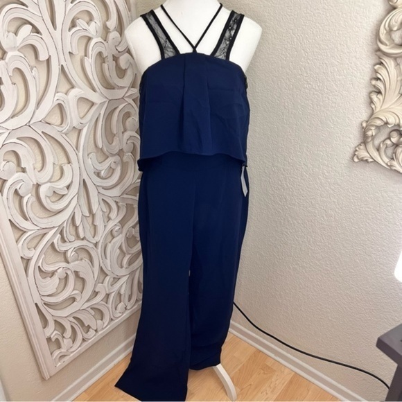 NWT Harlyn‎ Anthropologie Lace Strap Popover Bodice Jumpsuit Size M - Picture 3 of 12